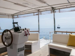 Explore the Elafit group of islands by renting a catamaran