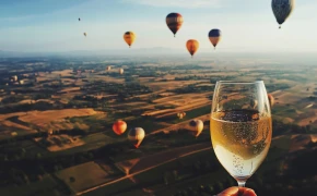 Tasting of unique selected wines high above the clouds