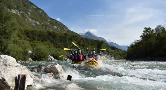 Rafting on the Soča River and electric bike rental