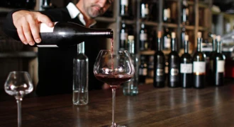 Wine tasting at Movia wine bar