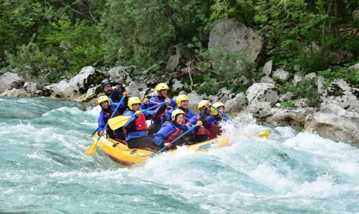 Rafting on the Soča river with canyoning for one person
