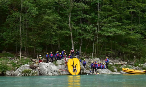 Rafting on the Soča river with canyoning for one person