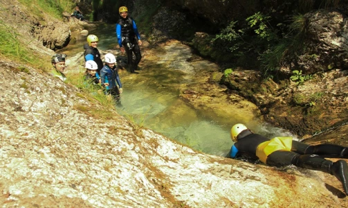 Rafting on the Soča river with canyoning for one person