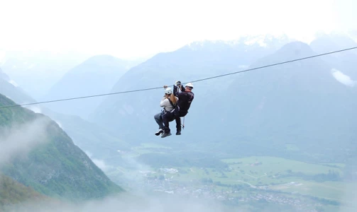 Adrenalinski spust žičarom za jednu osobu u Bovcu
